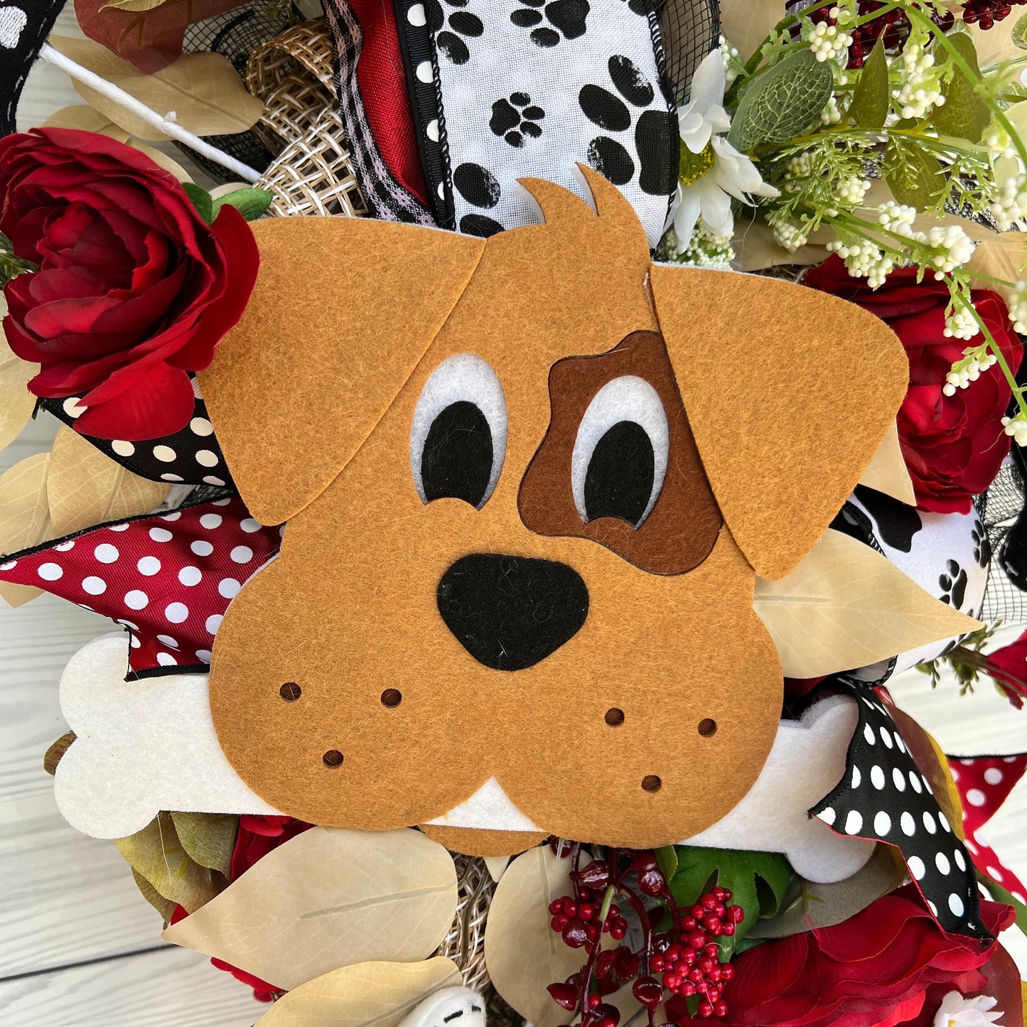 Dog Paw Print Wreath – Dog Lovers Everyday Porch Decor 🐾