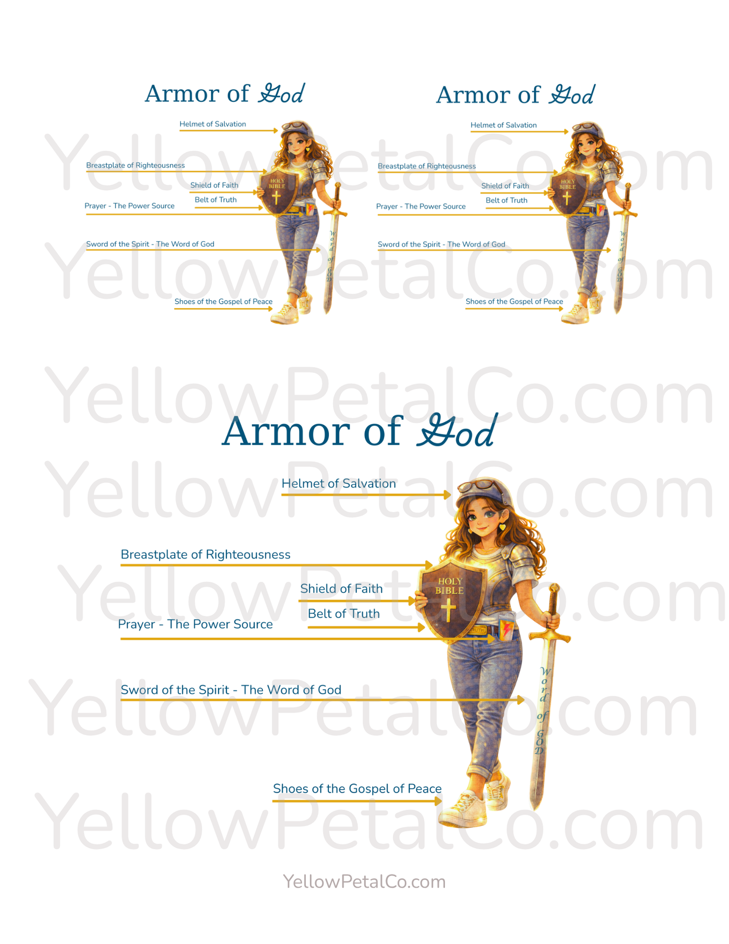 Armor of God Sticker Pack