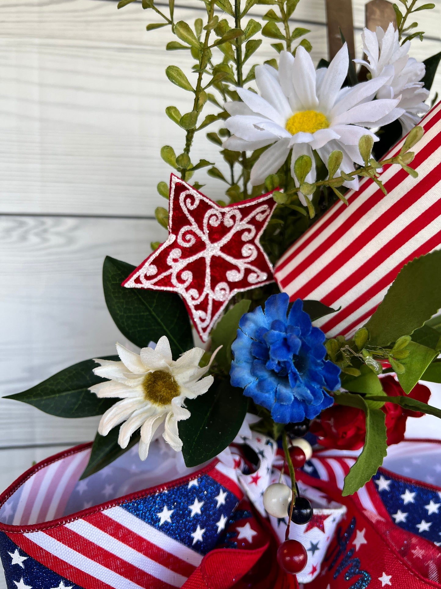 Fireworks grapevine door hanger, 4th of July, Patrotic Decor, Independence Day Wreath, Red White and Blue, Uncle Sam gnome, Stars & Stripes