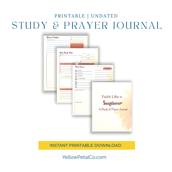 Faith Like a Sunflower Digital Bible Study Guide, Journal, Planner 🌻
