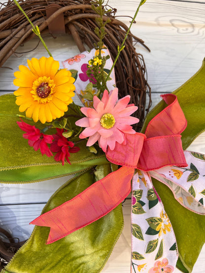 Spring Bow Bow For Lantern Bow For Wreath Floral Bow Spring Decoration Farmhouse Decor Gift Bow Mailbox swag birdcage decor lantern swag