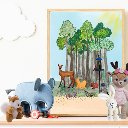 Bob’s Backyard Buddies Animal Nursery Printable Art Poster