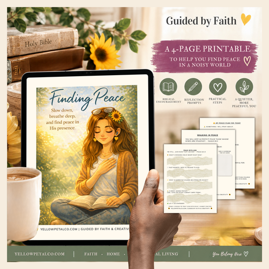 Finding Peace With God | Printable Christian Journal & Faith Reset