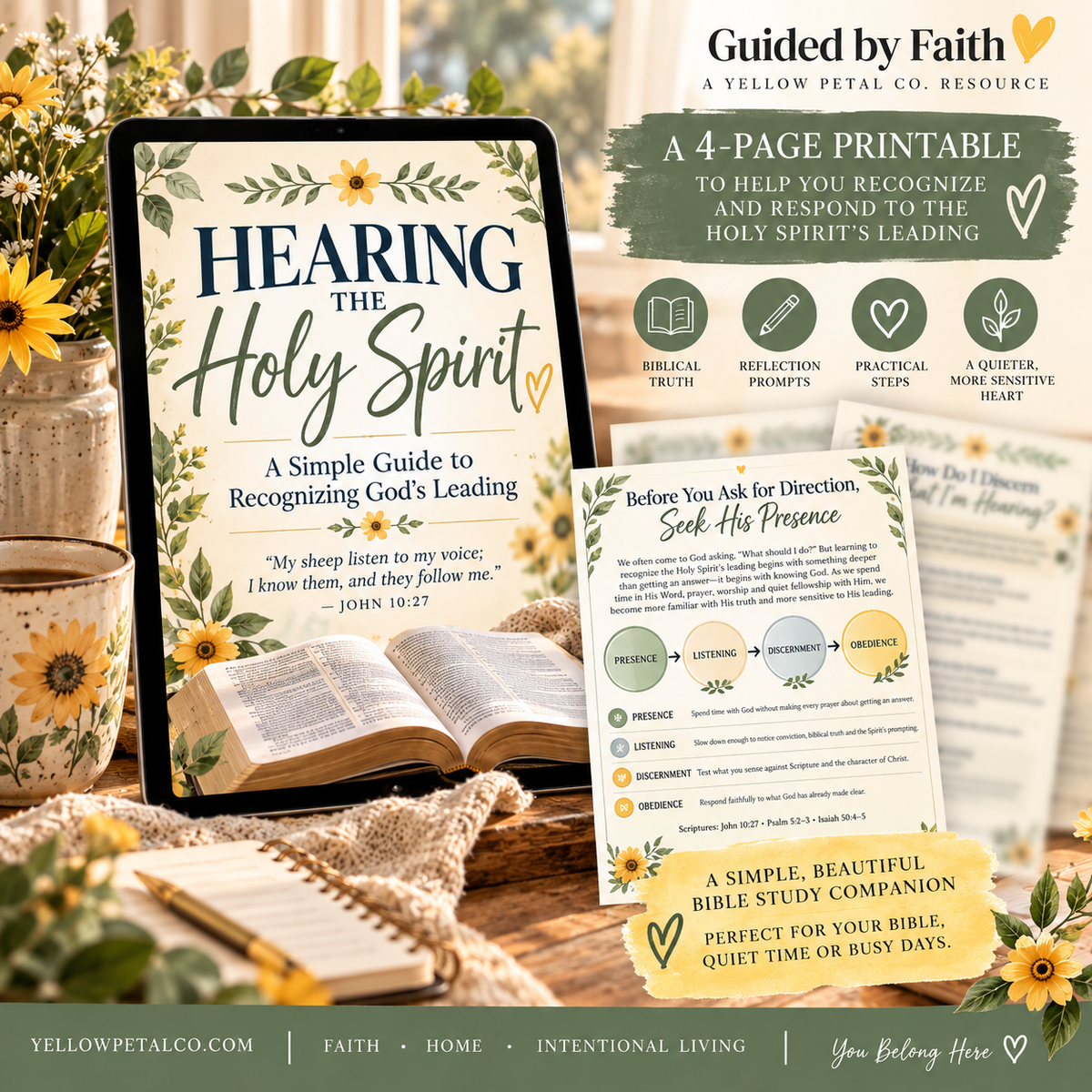 Hearing the Holy Spirit: A Simple Guide to Recognizing God’s Leading | Printable Bible Study