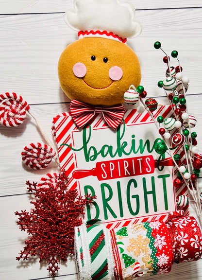 Baking Spirits Bright Wreath & Centerpiece Kit – Gingerbread DIY Holiday Decor