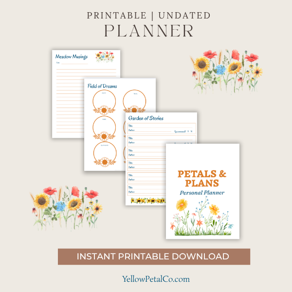 Petals & Plans Personal Planner | 20-Page Floral Printable