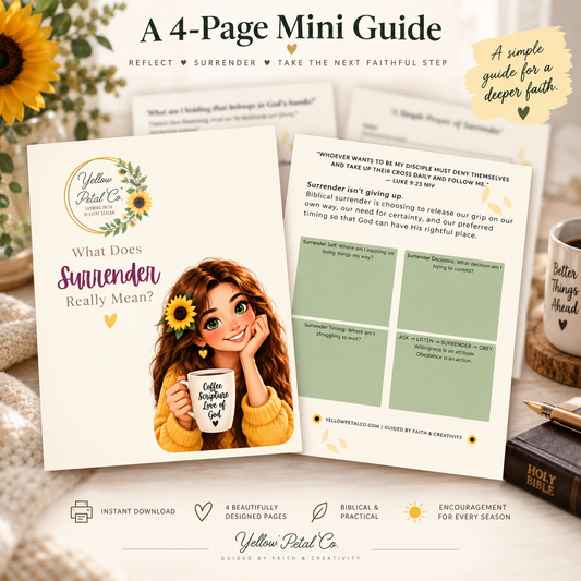 What Does Surrender Really Mean? | Christian Reflection Mini Guide Printable