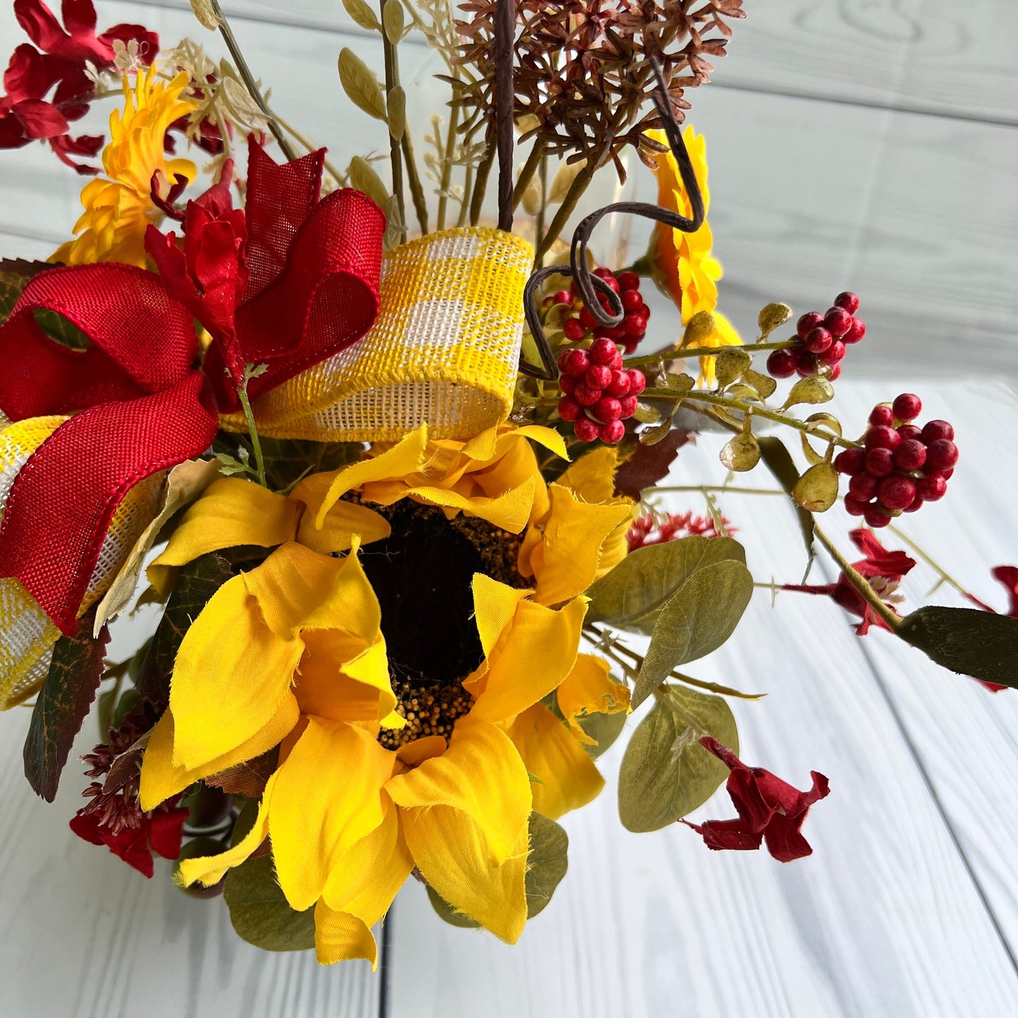 Sunflower bottle bouquet, Gift for wine lover, wine bottle decoration, candle decor, hostess gift, candle ring, tumbler gift, secret Santa