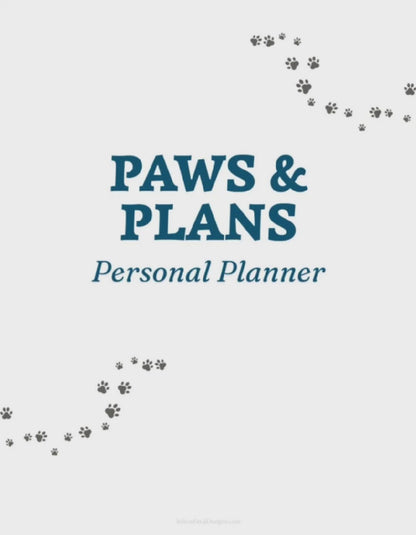 Paws & Plans Personal Planner | 20-Page Pet-Themed Printable