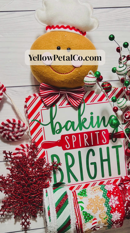 Baking Spirits Bright Wreath & Centerpiece Kit – Gingerbread DIY Holiday Decor