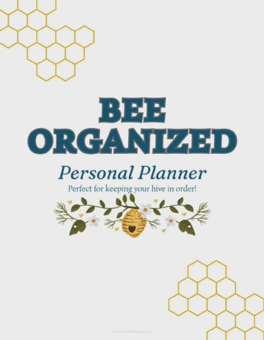 Bee Organized Personal Planner | 20-Page Printable PDF