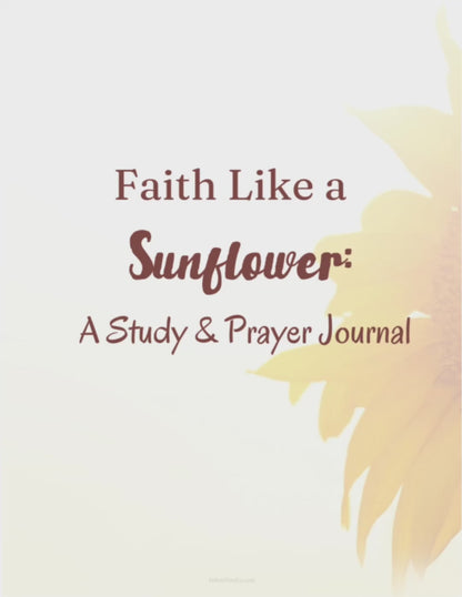 Faith Like a Sunflower Digital Bible Study Guide, Journal, Planner 🌻