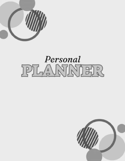 Simple Gray Personal Planner | 20-Page Minimalist Printable PDF